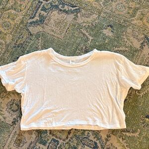 Leset White Cropped Top